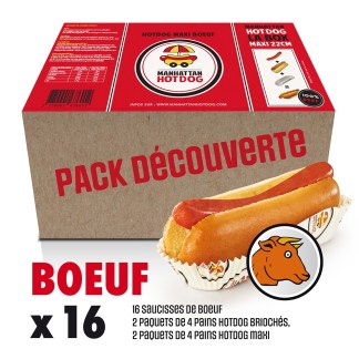 Pack hot dog boeuf x 16