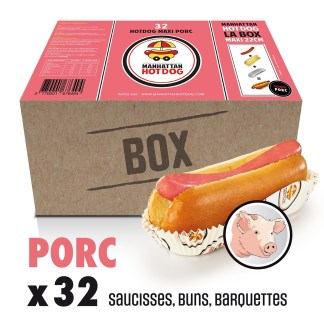 Hot dog box porc maxi x 32