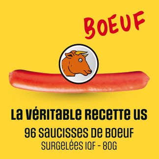 Saucisse boeuf 80g x 96